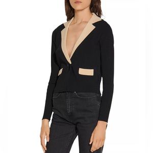SANDRO PARIS BARNEY CARDIGAN Black/beige